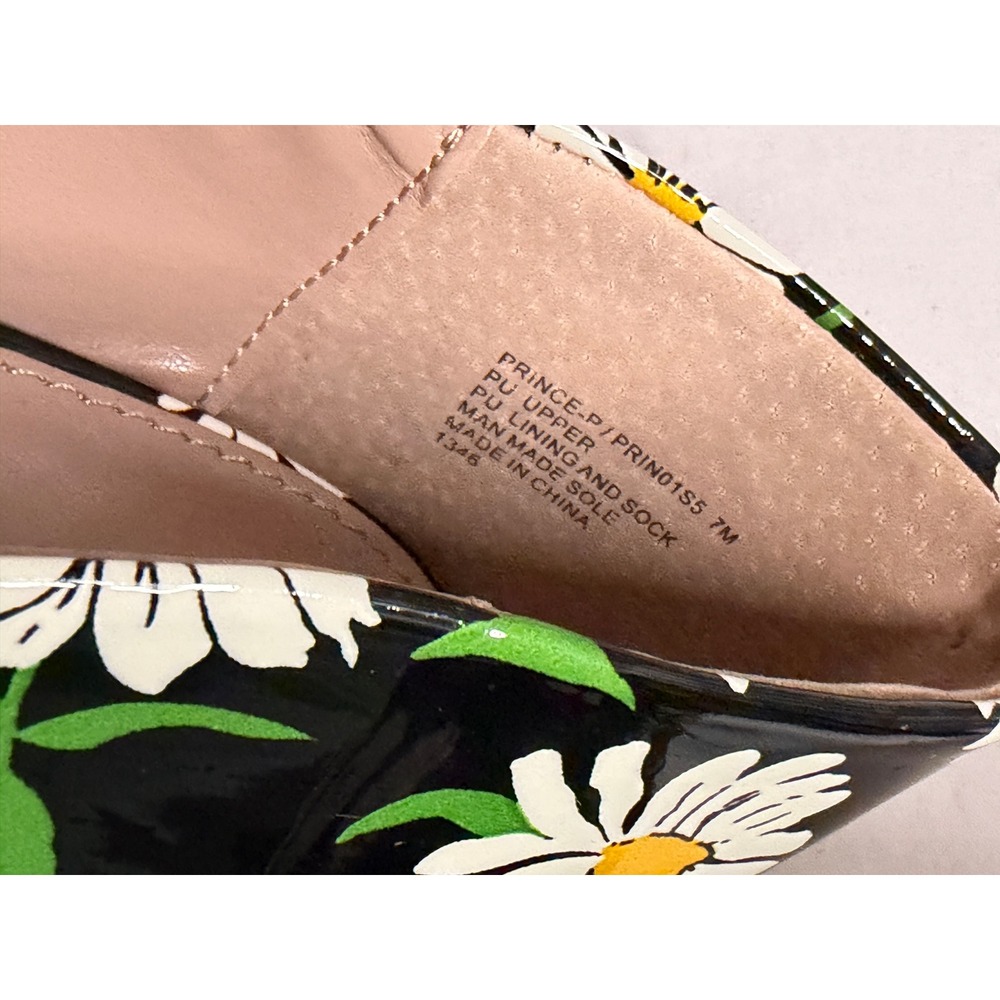Betsey Johnson Prince-P Daisy Floral Bow D'Orsay Pointed Toe Pumps Black 7M - Picture 10 of 10